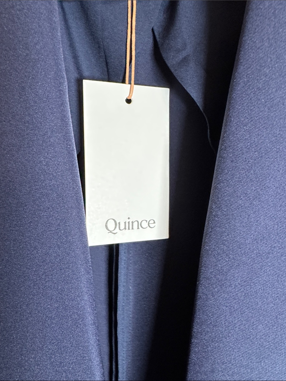 Quince Scuba Single Breasted Convertible Blazer Navy Career Business Casual Sz M - Picture 5 of 9